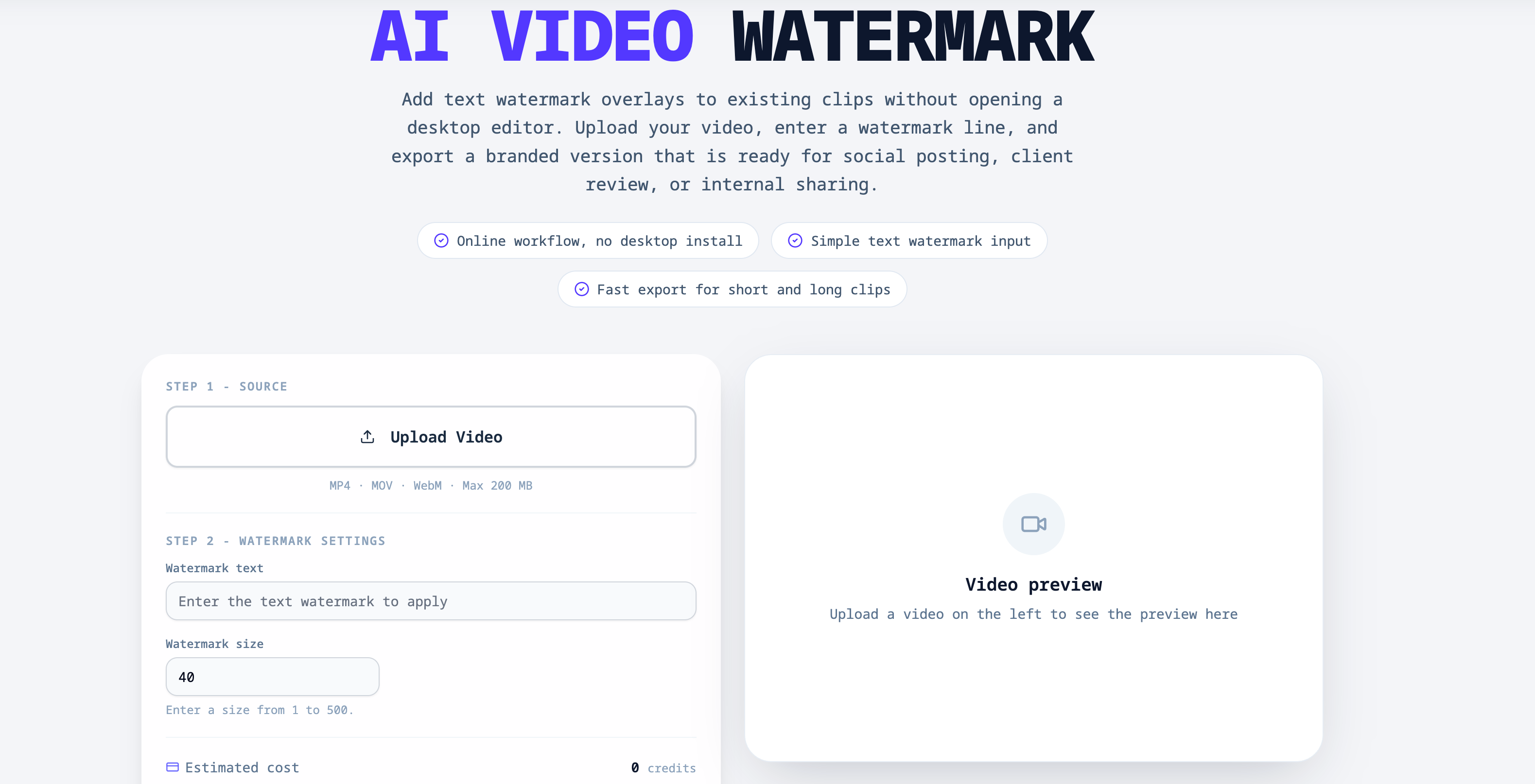 AI Video Watermark Online - Add Text Watermark to Video｜SeedX